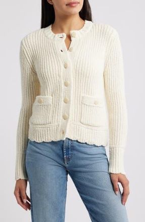Caslon Boxy Cardigan in Ivory Pristine at Nordstrom Rack, Size Xx-Large