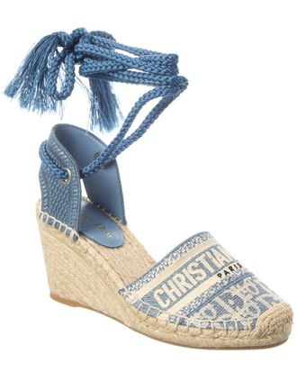 Dior Granville Canvas Wedge Sandal