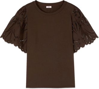 Oltre Dames, Blouses & Shirts, Bruin, Maat: S Katoen