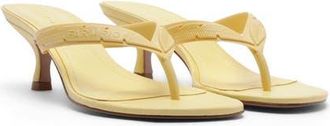 Farm Rio Rob Kitten Heel Sandal in Pale Banana at Nordstrom, Size 6.5
