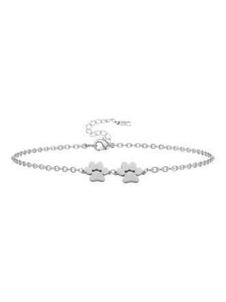 Hollywood Sensation Fureverly Double Paw Print Bracelet in Silver at Nordstrom