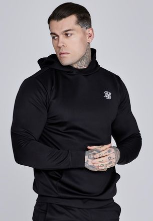 Siksilk Mens Black Essentials Poly Hoodie XL