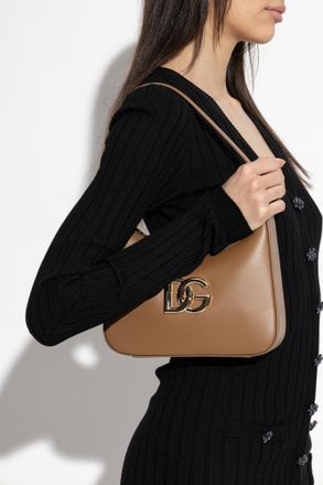 Dolce & Gabbana Leather Shoulder Bag 3.5, Womens, Brown