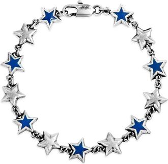 TwoJeys Enameled Stars Bracelet - unisex - Armbanden - Grijs - S - Leer - Accessoires