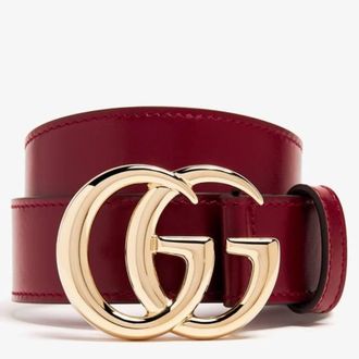 Gucci GG Marmont Buckle Thin Leather Belt, Size 100 cm