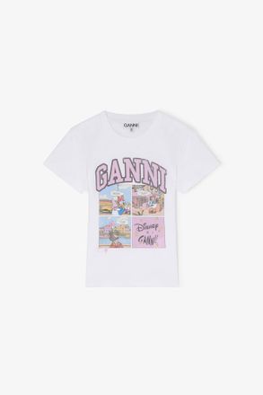 Ganni White Daisy Duck Baby Fit T-shirt - Size XXS Recycled Cotton