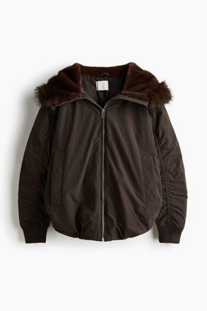 H&M Padded Jacket in Dark Brown at Nordstrom, Size Small