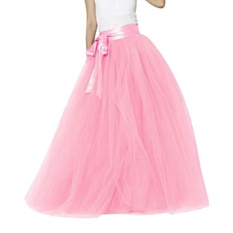 Generic Womens High Waist Party Tutu Skirt with Elastic Belt and Mesh for Elegant Events Vintage 50S Dresses Carnival Night Out Dress Womens