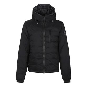 Canada Goose Down Jackets, male, Black, Size: L Lodge Hoody Down Jacket