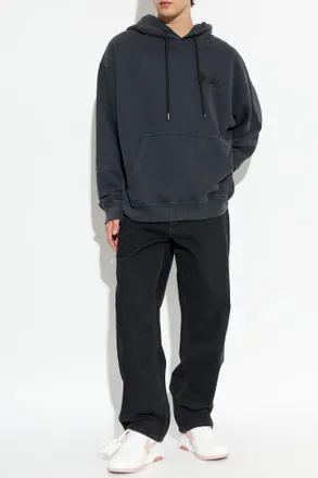 Off-white Straight-leg Jeans, Mens, Black
