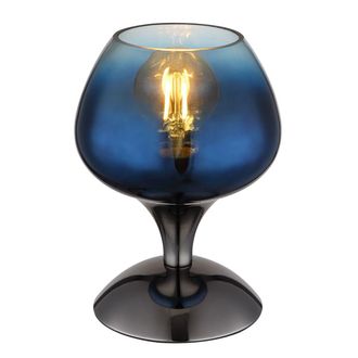 Globo Lighting L&aacute;mpara De Mesa - Maxy - Azul - Vidrio - &Oslash; 15cm - E27