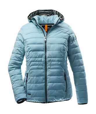 Stoy Steppjacke STOY Thiant WMN Quilted JCKT A, Damen, Gr. 44, blau (aquablau), Oberstoff: 100% Polyester, Futter: 100% Polyamid, Wattierung: 100% Polyeste