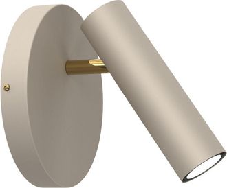 OEM L&aacute;mpara De Pared Tubo De Lectura Beige Con Elemento Dorado Axion 1xgu10 8w Luminex