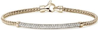 John Hardy JH Essential Pavé Bracelet, Gold, Diamonds, 2.5MM in Gold/Diamond at Nordstrom, Size Medium