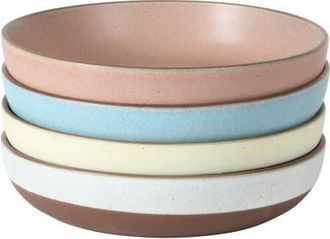 Gibson Home William Crest 4-Piece Reactive Glaze Stoneware Dinner Bowl Set in Multicolors at Nordstrom