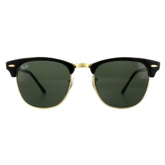Ray-Ban Round Black Green Clubmaster 3016 Sunglasses