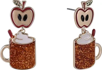 Hallmark Apple Cider Mug Earrings in Orange at Nordstrom