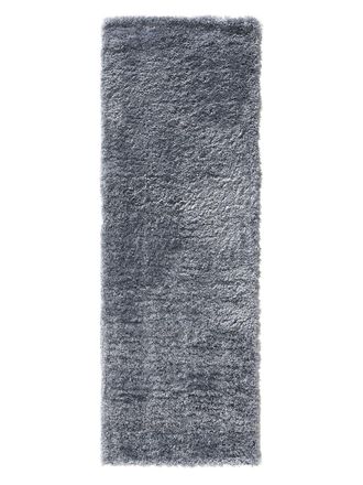 benuta Alfombra pelo largo azul 70x200