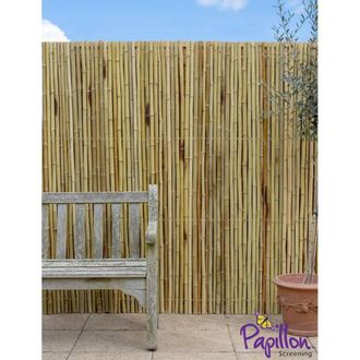 Papillon Bamboo Screening Roll Fencing Thick White 5m x 2m