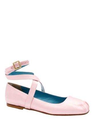 Valentina Rangoni Birba Ankle Strap Ballerina in Rosa Satin at Nordstrom, Size 7