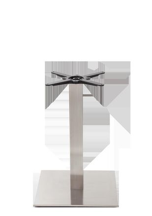 Netfurniture Square Stainless Steel Table Base - Large - Height - 730 Mm in Silver