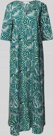 Christian Berg Tunikakleid mit V-Ausschnitt und 1/2-Arm in Dunkelgruen, Größe 34