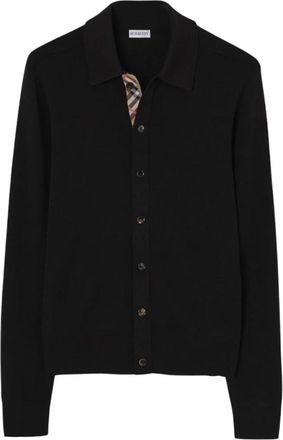 Burberry Channing Cardigan - Heren - Vesten - Zwart - L - Wol - Truien & Vesten