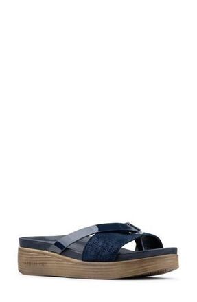 Donald J Pliner Farrah Platform Wedge Sandal in Navy at Nordstrom Rack, Size 7.5