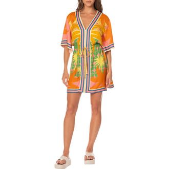 Maaji Cosmic Tropic Cover-Up Dress in Open Pink at Nordstrom, Size Medium
