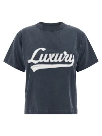 Balenciaga Womens Embroidery T-Shirt