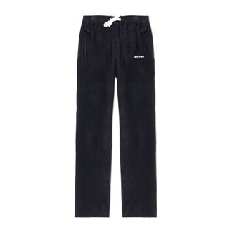 Palm Angels Wide Trousers, male, Blue, Size: XL Classic Logo Cord Travel Pants