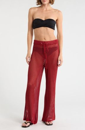 Nordstrom Rack Crochet Cover-Up Pants in Red Falls at Nordstrom Rack, Size X-Small