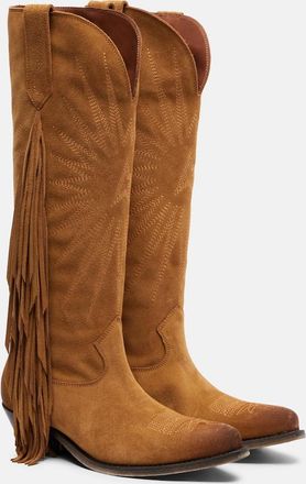 Golden Goose Wish Star fringed suede cowboy boots