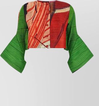 Pleats Please Issey Miyake city collage cardigan