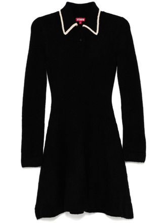 Staud Dujour dress - women - Nylon/Alpaca Wool/Wool/Spandex/Elastane - M - Black