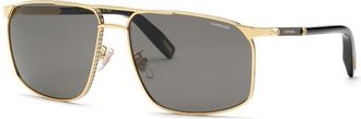 Chopard SCHL52 Polarized 301P Mens Sunglasses Gold Size 64