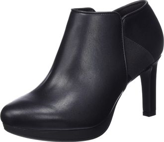 Clarks Womens Ambyr Joy Pump, Black Leather, 7.5 UK