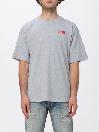 Diesel Dropped Shoulder Cotton T-shirt with a Contrast Logo Print