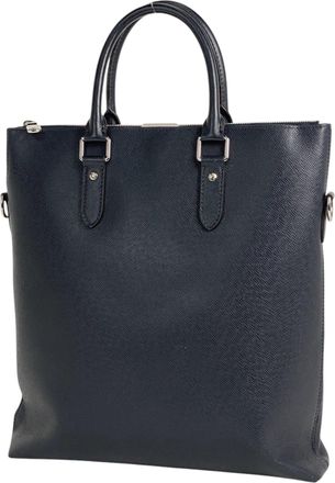 Louis Vuitton Navy Blue Taiga Leather Shoulder Bag Tote Bag (Pre-Owned)