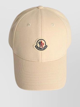 Moncler cotton baseball cap curved brim eyelets