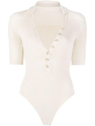 Jacquemus Body con scollo a V - Toni neutri