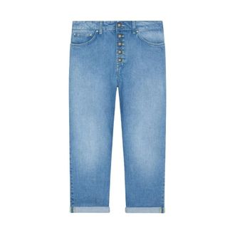 Dondup Cropped Jeans, female, Blue, Size: W25 Jewel Embellished Cropped Jeans