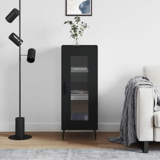vidaXL Credenza Nero 34,5x34x90 cm in Legno Multistrato - Vidaxl