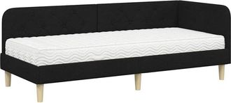 vidaXL Estructura De Cama En Esquina Negro 80 X 200 Cm Tela Vidaxl