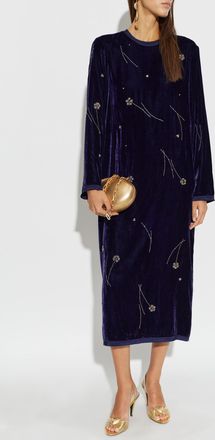 Forte_Forte Forte_forte Long Sleeve Dress, Womens, Navy Blue
