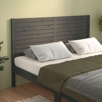 vidaXL vidaXL Testiera per Letto Grigia 126x4x100cm in Legno Massello di Pino
