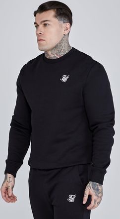 Siksilk Sudadera esencial negra para hombre SikSilk S
