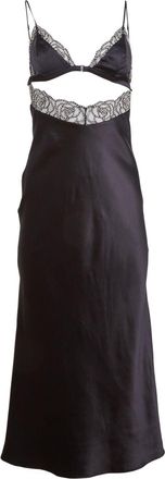 Fleur du Mal Abito Rose con perline - Nero