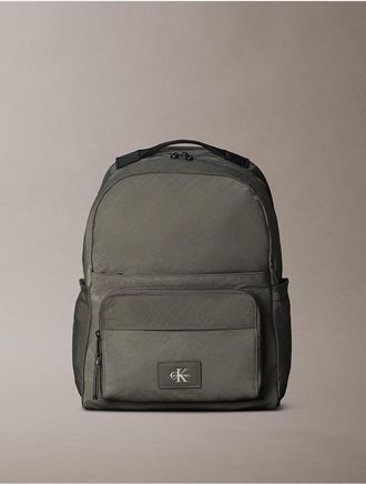 Calvin Klein Mens Nylon Round Backpack - Grey