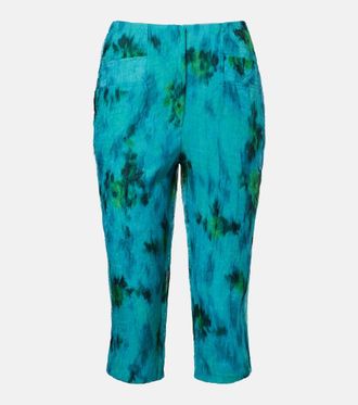 Ganni Printed capri pants